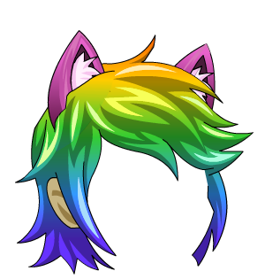 Rainbow Cat Ears + Hair