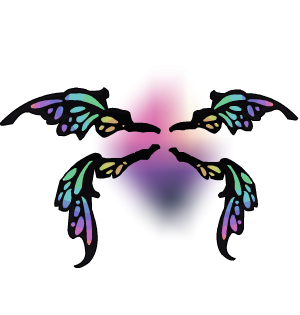 Stained Glass Faerie's Double Wings