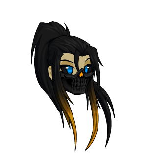 Hollowborn Reaper's Mask + Ponytail