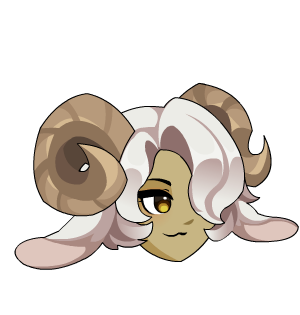 Curled Sheep Horns Visage
