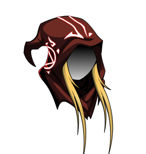 Crimson Dark Lord's Hood + Hair