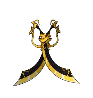 Obsidian Paladin Cutlass Back Blades